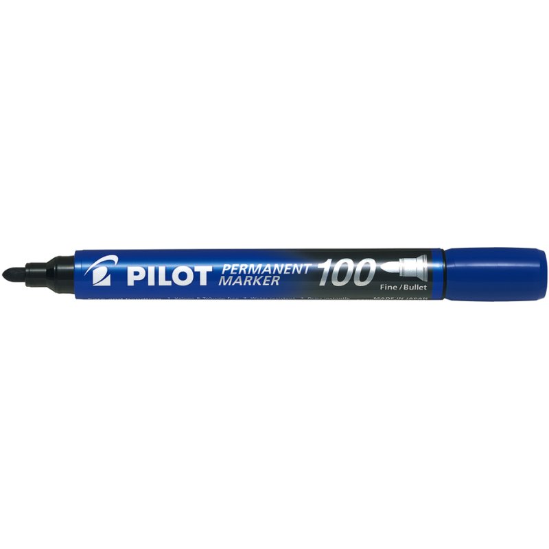 PILOT Marqueur Permanent 100, pointe ronde, vert, 1,0 mm